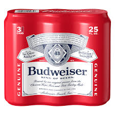 Budwieser,  3 Pack, 25 Oz, Can