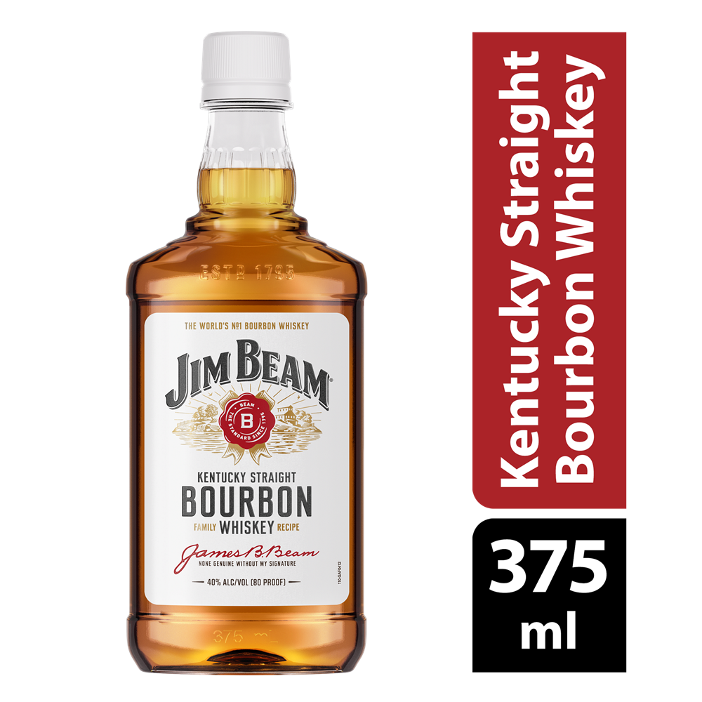 Jim Beam Bourbon, Whiskey, 375 Ml