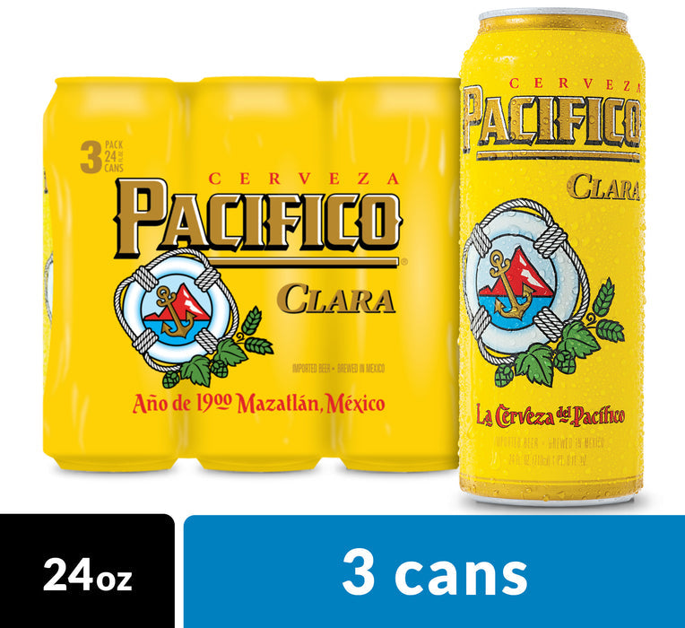 Pacifico, 3 Pack, 24 oz, Can